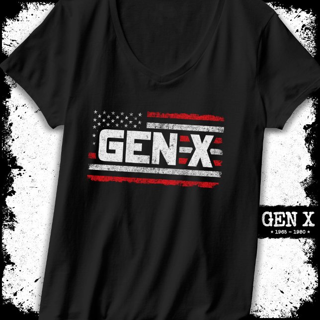 Camiseta Generación X Orgulloso General Xer Bandera America (Subido por el creador)