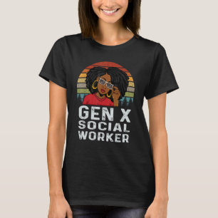 Camiseta Generación X Trabajadora Social Melanin Historia N