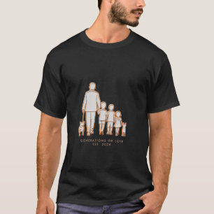 Camiseta Generaciones personalizadas de amor Familia y masc