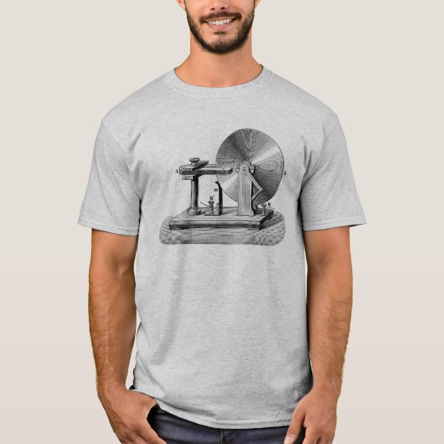 Camiseta Generador de discos Faraday (Anverso)