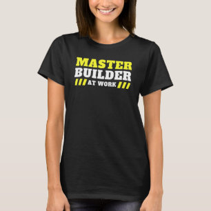 Camiseta Generador Maestro Bloque Cute Construir Niños 1
