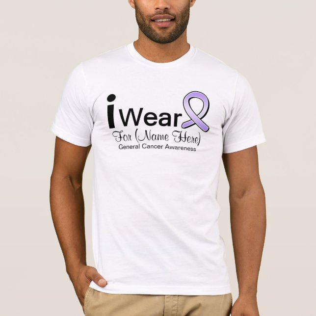 Camiseta General Cancer Ribbon del desgaste del (Anverso)