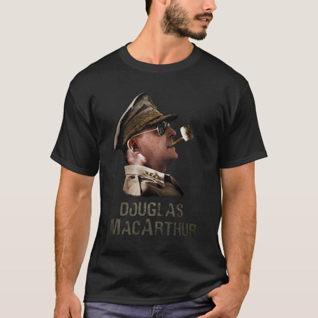 Camiseta General Douglas MacArthur Portrait Art (Anverso)