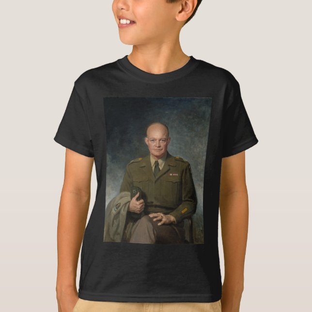Camiseta General Dwight Eisenhower Retrato pintado de 5 est (Anverso)
