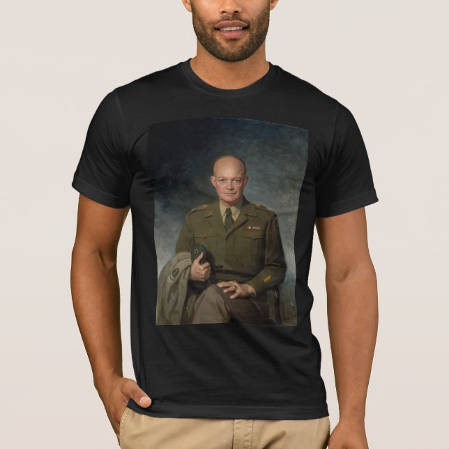 Camiseta General Dwight Eisenhower Retrato pintado de 5 est (Anverso)