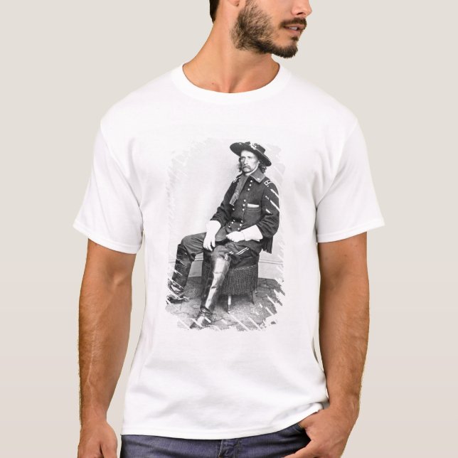 Camiseta General George A. Custer (foto de b/w) (Anverso)