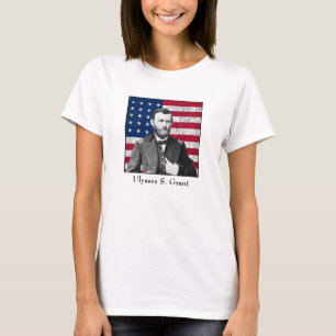 Camiseta General Grant y la bandera americana