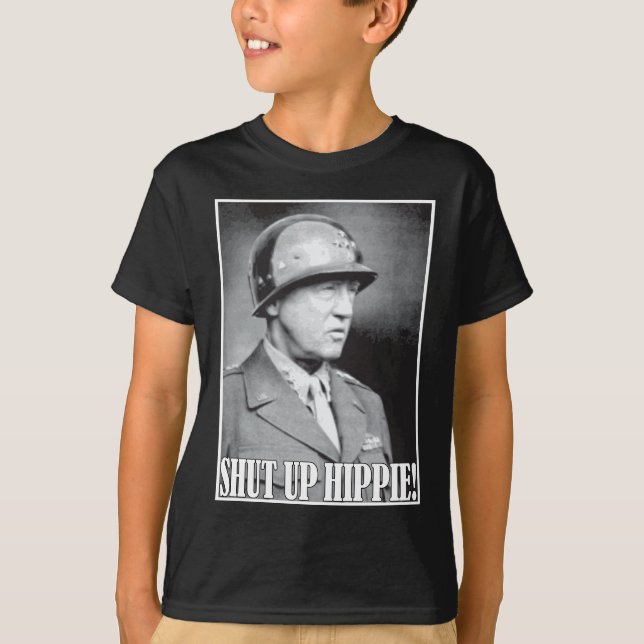 Camiseta ¡General Patton dice encierrado al Hippie! (Anverso)