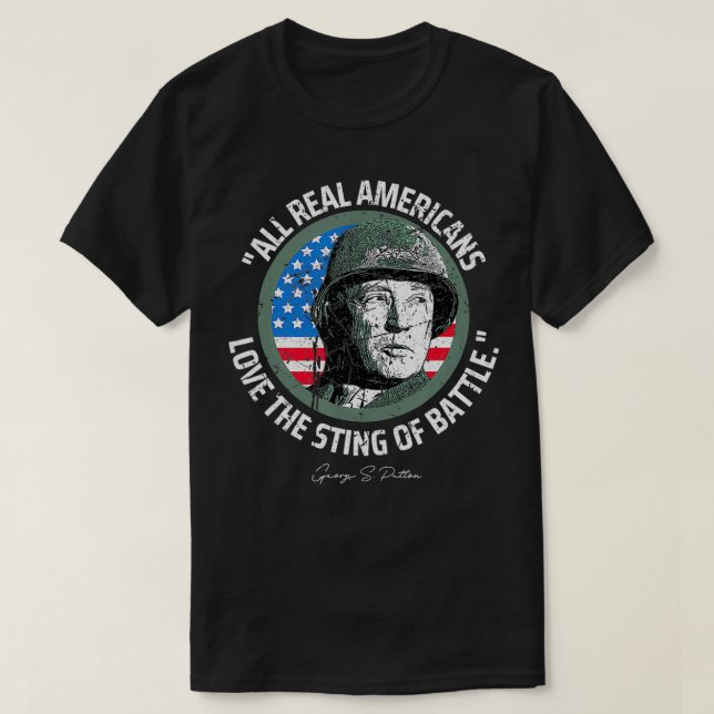 Camiseta General Patton Sting de la batalla político pro Tr (Diseño del anverso)
