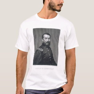 Camiseta General Philip Sheridan, grabado de un photograp