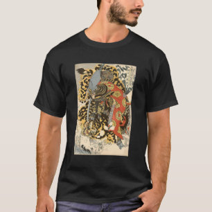 Camiseta General samurai japonés lucha contra arte de tigre