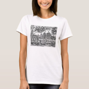 Camiseta General View of Cologne, 1531 (engraving) (b/w pho