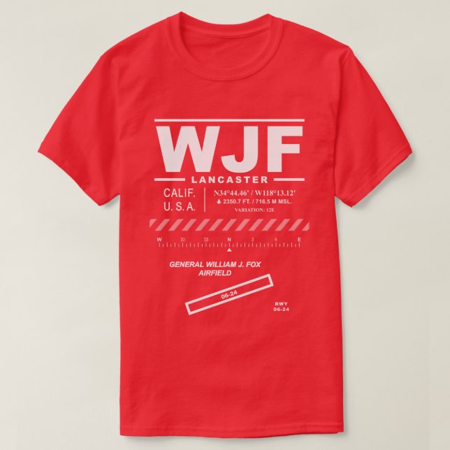 Camiseta General William J. Fox Airfield WJF T-Shirt (Diseño del anverso)