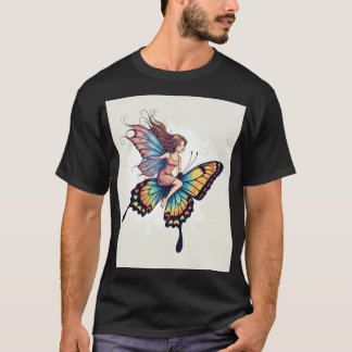 Camiseta Generar una imagen mágica de un hada montando un p