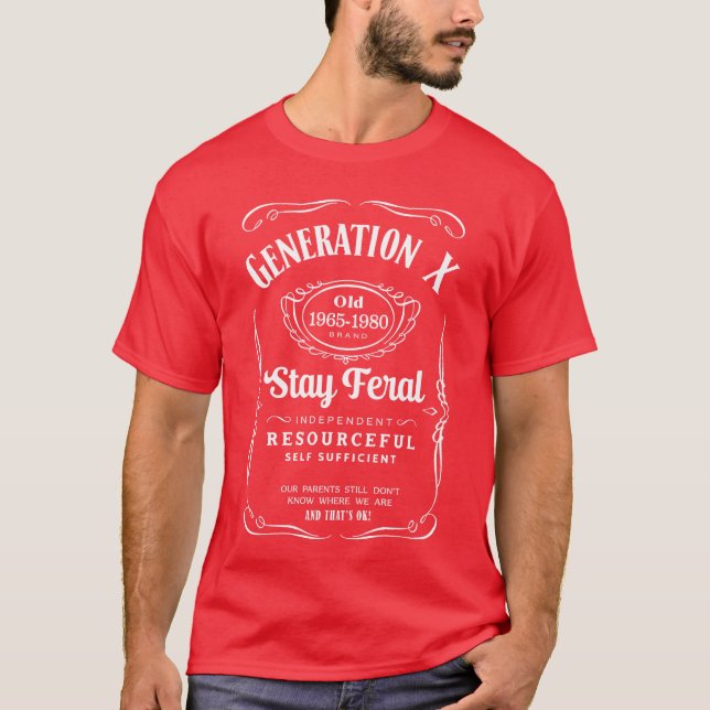Camiseta Generation X Stay Feral Premiumriblend retro retro (Anverso)