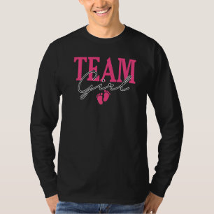 Camiseta Género De Chica De Equipo Revelar Baby Shower Rosa