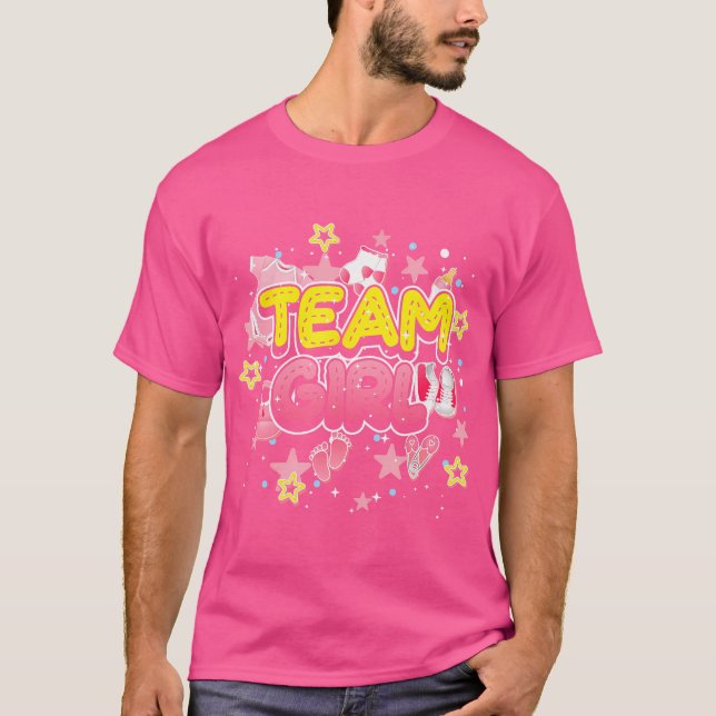 Camiseta Género de equipo revela equipo Chica Rosado (Anverso)