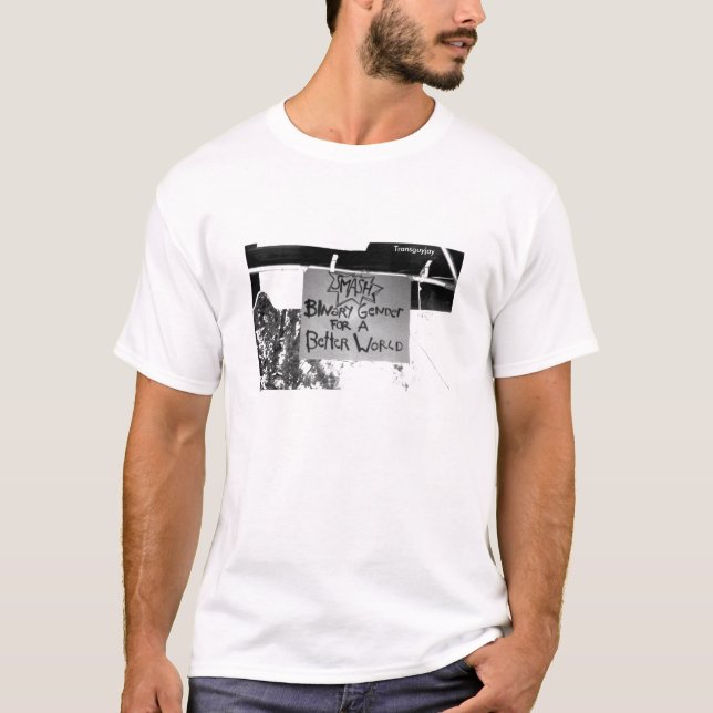 Camiseta Género del binario del choque (Anverso)