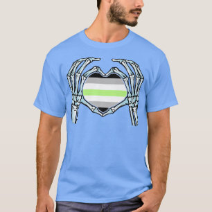 Camiseta Género no binario de Agender Gay Skeleton 