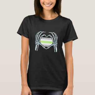 Camiseta Género no binario de Agender Gay Skeleton