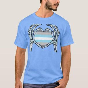 Camiseta Género no binario Demiboy Gay Skeleton