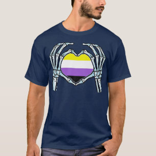 Camiseta Género no binario Identidad sexual Gay Skeleton 