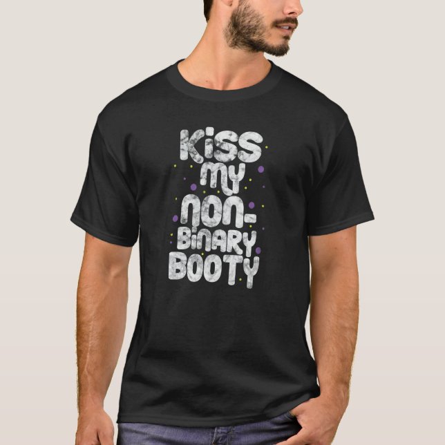 Camiseta Género No binario Lgbtq Kiss Mi Boo No Binario (Anverso)