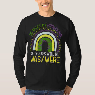 Camiseta Género No Binario Respeto Mis Pronouns Lgbt Ga