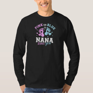 Camiseta Género revelan a Nana Grandma Raglan