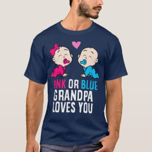Camiseta Género Revelan Embarazo Rosa O Abuelo Azul Amas