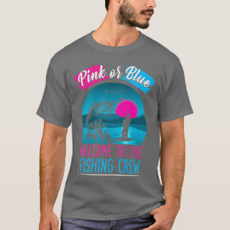 Camiseta Género Revelan Pesca Rosa O Azul Bienvenida A Los