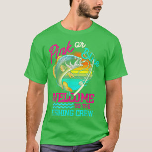 Camiseta Género Revelan Pesca Rosa O Azul Bienvenida A Los
