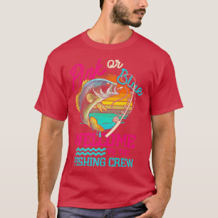 Camiseta Género Revelan Pesca Rosa O Azul Bienvenida A Los 