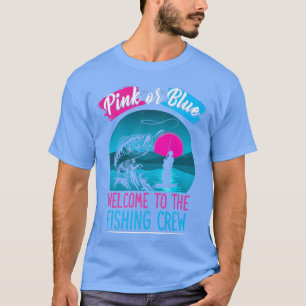 Camiseta Género Revelan Pesca Rosa O Azul Bienvenida A Los 