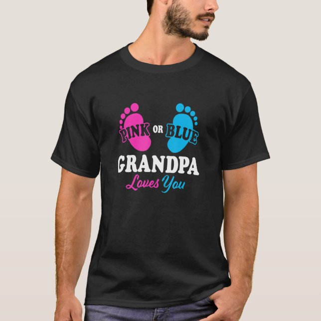 Camiseta Género Revelar Abuelo Baby Shower Abuelo (Anverso)