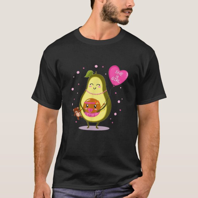 Camiseta Género revelar aguacate mamá divertido aguacate ma (Anverso)