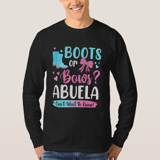 Camiseta Género Revelar Boots O Vacas Abuela Coincidiendo C (Anverso)