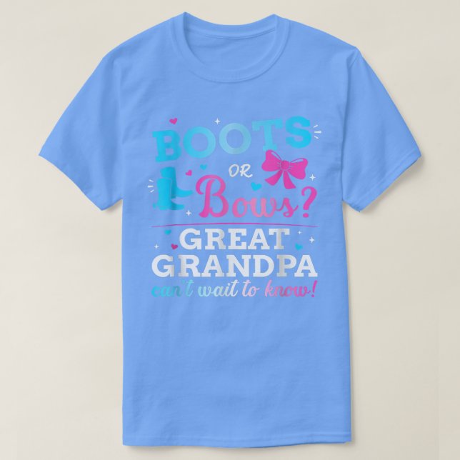 Camiseta Género revelar botas o arcos bisabuelo bebé par (Diseño del anverso)