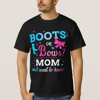 Camiseta Género revelar botas o arcos de mamá hacer juego c