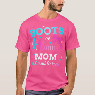 Camiseta Género revelar botas o arcos de mamá hacer juego c