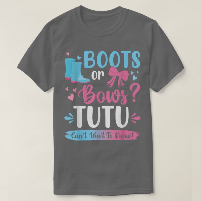 Camiseta Género revelar botas o arcos Tutu par bebé (Diseño del anverso)