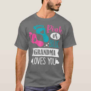 Camiseta Género Revelar Embarazo Amo De Abuela Rosa O Azul
