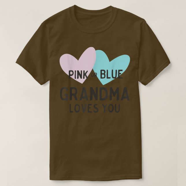 Camiseta Género Revelar Embarazo Amo De Abuela Rosa O Azul (Diseño del anverso)