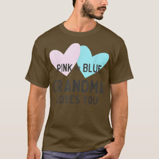 Camiseta Género Revelar Embarazo Amo De Abuela Rosa O Azul