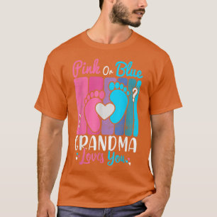 Camiseta Género Revelar Embarazo Amo De Abuela Rosa O Azul