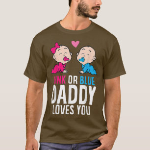 Camiseta Género Revelar Embarazo Pink O Blue Daddy Aves