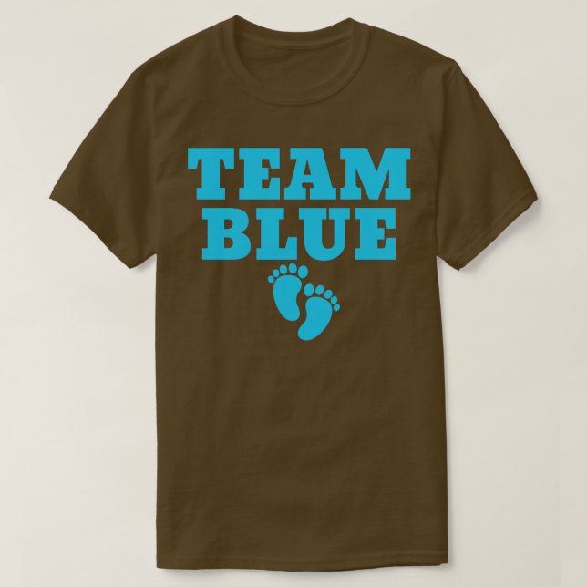 Camiseta Género Revelar equipo azul (Diseño del anverso)