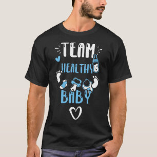 Camiseta Género Revelar Equipo Saludable Bebé Niño Dice