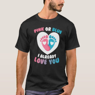 Camiseta Género Revelar Fiesta Del Bebé Rosa O Azul Ya Lo S