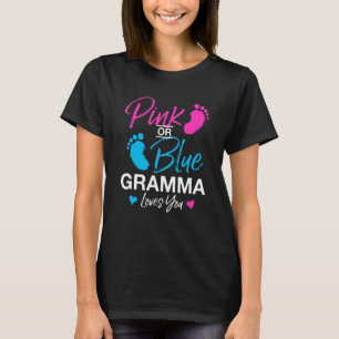 Camiseta Género Revelar Gramma Baby Shower Abuela
